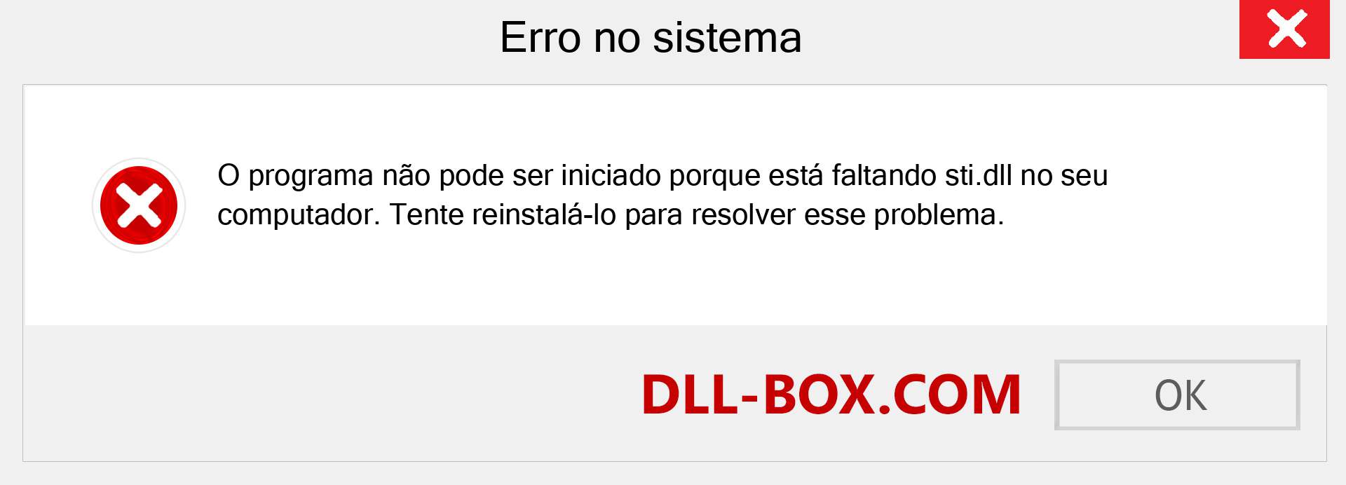 Arquivo sti.dll ausente ?. Download para Windows 7, 8, 10 - Correção de erro ausente sti dll no Windows, fotos, imagens